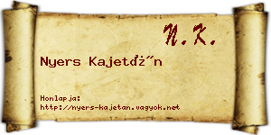 Nyers Kajetán névjegykártya